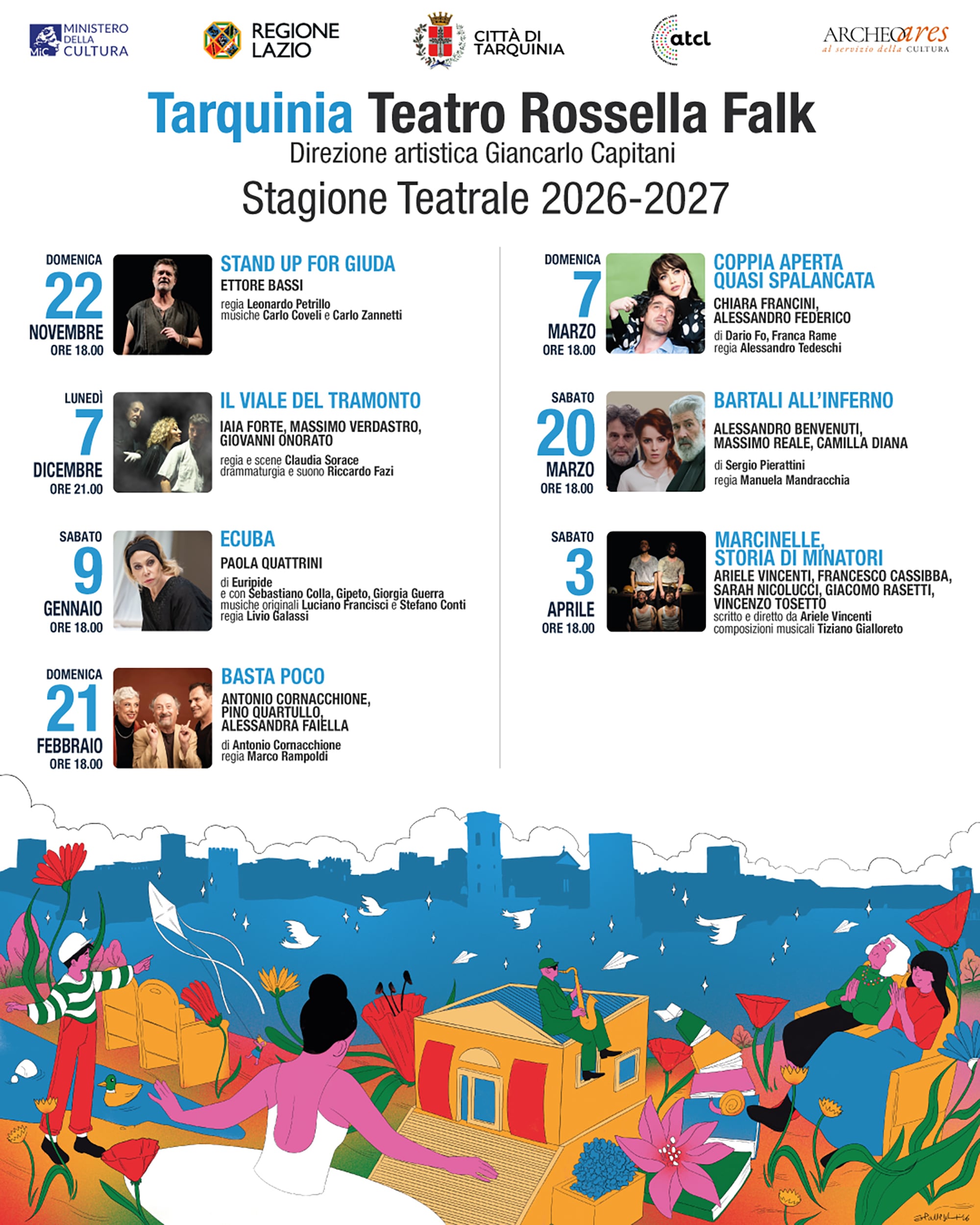 Stagione-Teatrale-2026-2027 Locandina della rassegna scientifica Comprendere il presente organizzata a Tarquinia